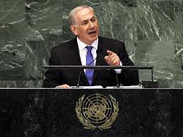 Benjamin Netanyahu addressing the UN